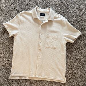 Goodfellow & Co Men's Beige Textured Button Down Shirt